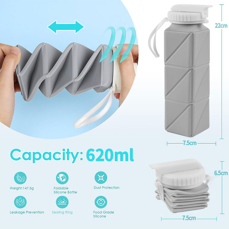 زجاجة مياه قابلة للطي بغطاء من - مراجعة Water Bag Collapsible وسعره